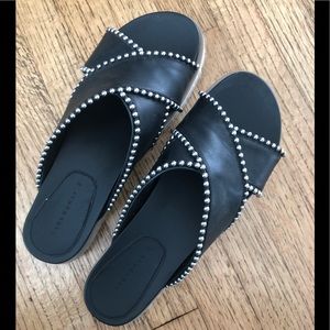 Vegan leather strappy sandals